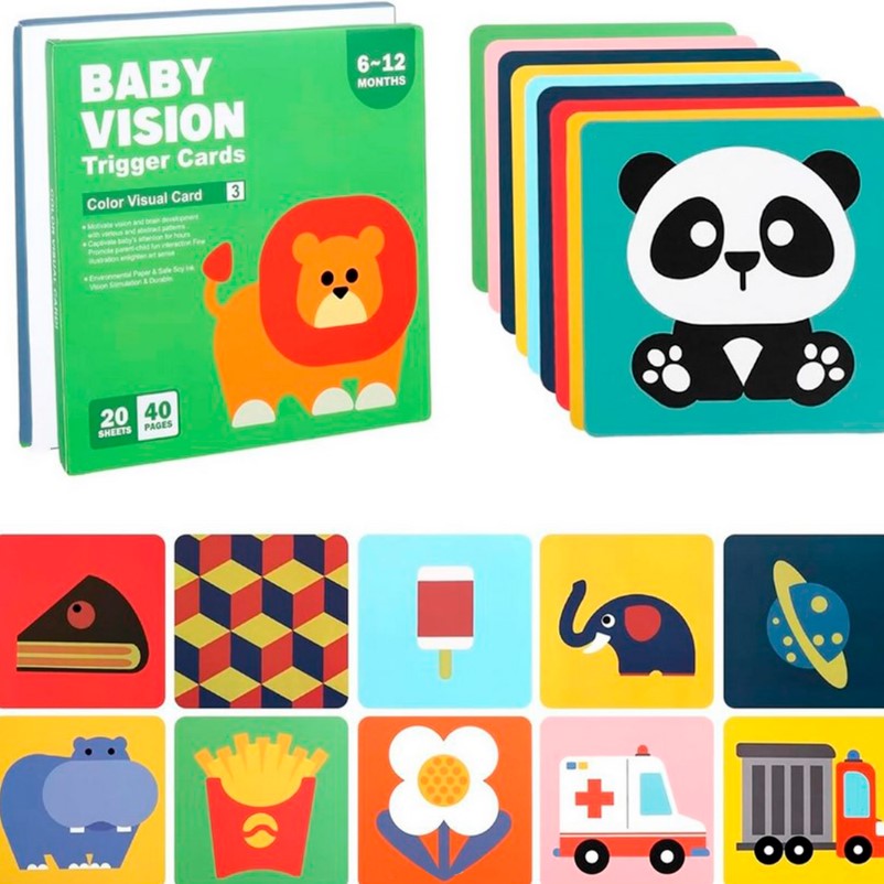 TARJETAS SENSORIALES MONTESSORI PARA BEBÉS