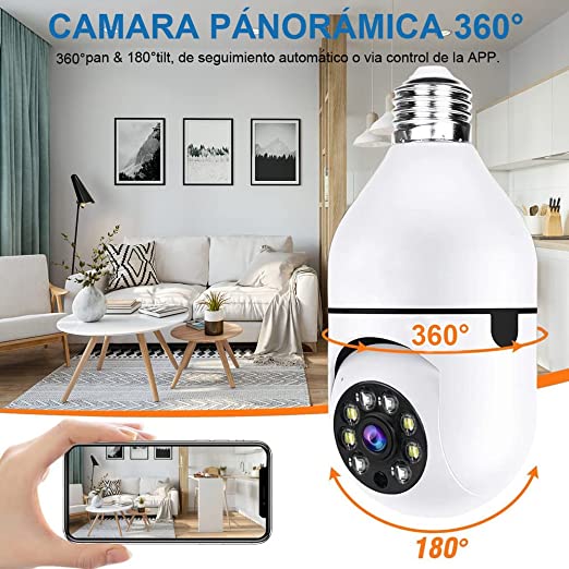 CAMARA TIPO AMPOLLETA 360°